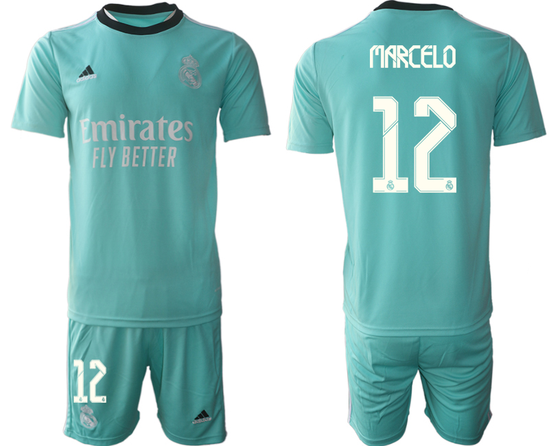 Men 2021-2022 Club Real Madrid second away Light blue #12 Soccer Jersey